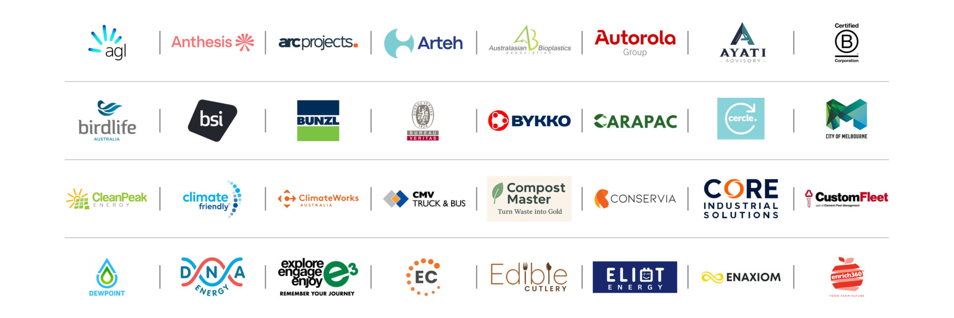 Past exhibitors at Sustainability Business Live