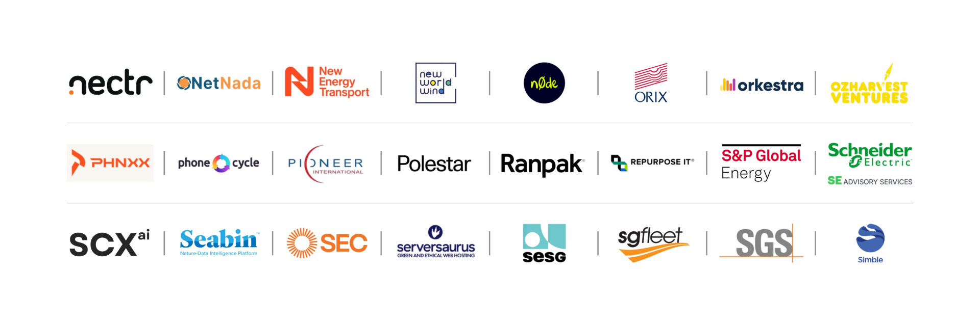 Past exhibitors at Sustainability Business Live